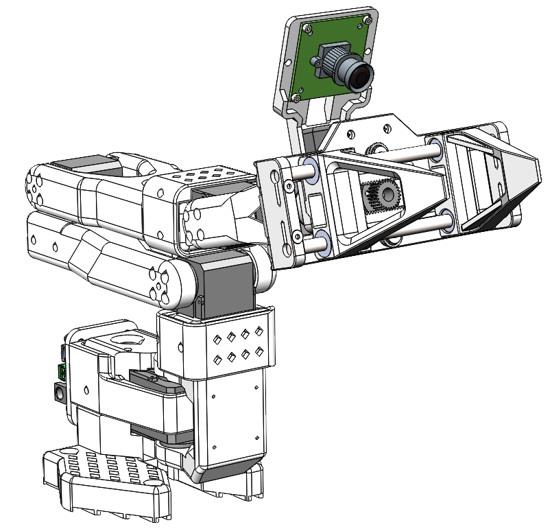 Robonine parallel gripper mounted on the SO-ARM101 robot arm